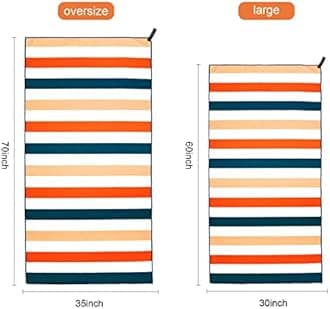 Exclusivo Mezcla Microfiber Sand Free Beach Towel, Large Pool Towel for Kids and Adults, 4 Pack (30" x 60") - Quick Dry and Lightweight