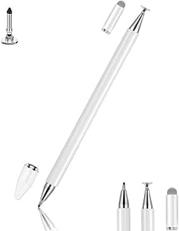 INFOSUN Stylus for iPad, Stylus Magnetic Disc Universal Stylus Pens Touch Screens for Apple/iPhone/iPad pro/Mini/Air/Android/Microsoft/Surface All Capacitive Touch Screens - White
