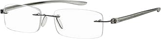 Eyekepper Small Lenes Rimless Reading Glasses Women - Frameless Reader Eyeglasses for Men Reading with Grey Arms +0.75