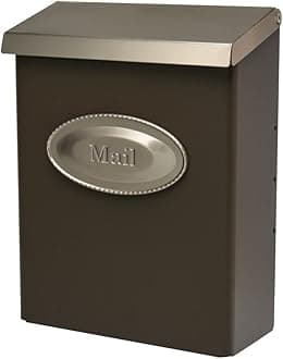 Architectural Mailboxes Designer Galvanized Steel Wall-Mount Mailbox, DVKPBZ0AM, Venetian Bronze, Medium