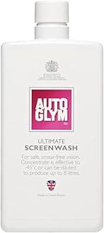 Autoglym Ultimate Screenwash, 500ml - Concentrated Screen Wash for Cars, Up to 8 Litres - Down to -45°C, Winter Windscreen Washer Fluid - Screenwash Concentrate Dilute for All Seasons for Windshield