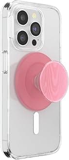 Phone Grip for MagSafe, Magnetic Holder, Phone Stand, Cute Pink - Alum Moire Putty