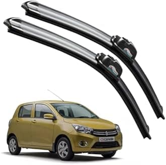 CARNYX Frameless Windshield Wiper Blades, Front Car Wipers Set of 2, Noise-Free, Durable Performance Compatible with (Maruti Celerio (2012-2017) (D-21,P-14))