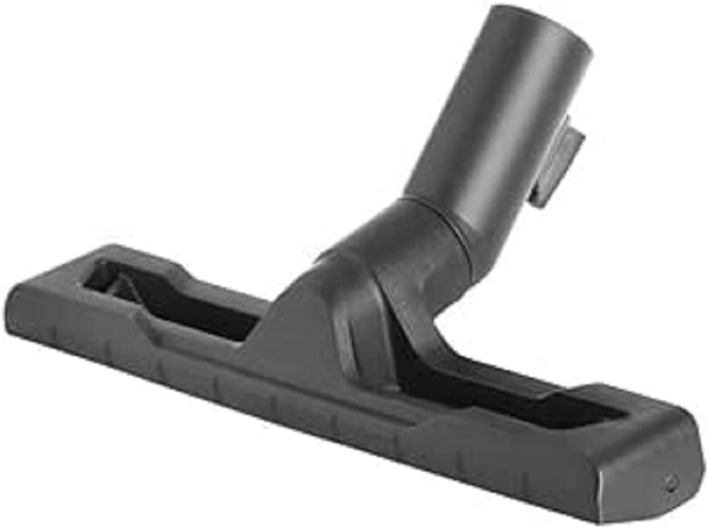 Floor Nozzle with Rubber Squeegee/ Brush Insert for Wet and Dry Vacuum Cleaners (Black)