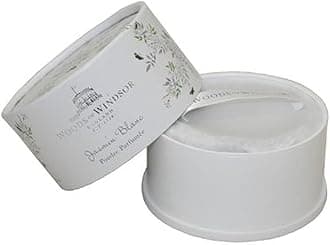 Woods of Windsor White Jasmine Body Dusting Powder with Puff for Women, 3.5 Ounce