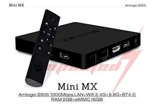 DIAOTEC(TM) Mini MX Android TV Box, Amlogic S905 CPU Cortex-A53, Mali-450 GPU, UHD 4K2K, HEVC H.265, 1080P Streaming Media Player, Miracast/DLNA/Kodi, 2 GB RAM, 16 GB ROM