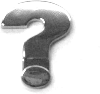 SolaDirect Chrome Letters Digits Numbers Signs Self Adhesive 3D Emblem Decal Badge Sticker for Car Van Home Decor - Question Mark (?)