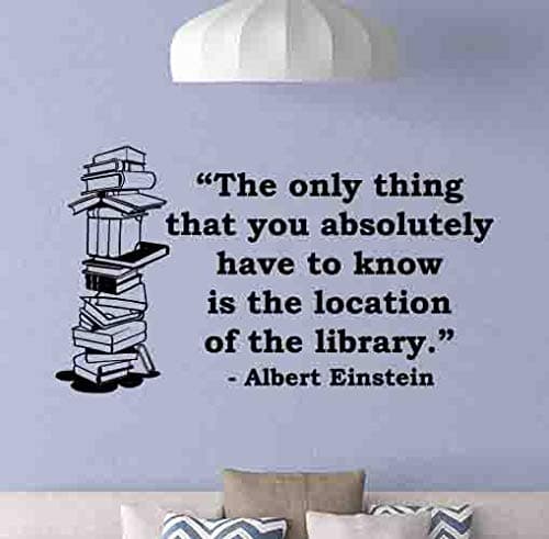 Albert Einstein Quote Wall Decal Book Quote The Only Thing That You Education Motivational Science Quote Classroom Poster Teacher Gift Vinyl Sticker School Wall Art Science Wall Decor Mural Print 907