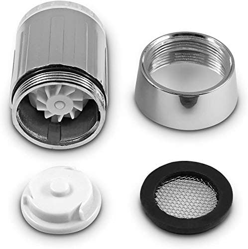 LED Faucet Aerator Light Changes Color Based on Water’s Temperature. Blue for Cool, Green for Warm, Red for Hot. Fits Male & Female Thread Taps Cool Home Accessory Kitchen Gadgets for Bathroom Sinks