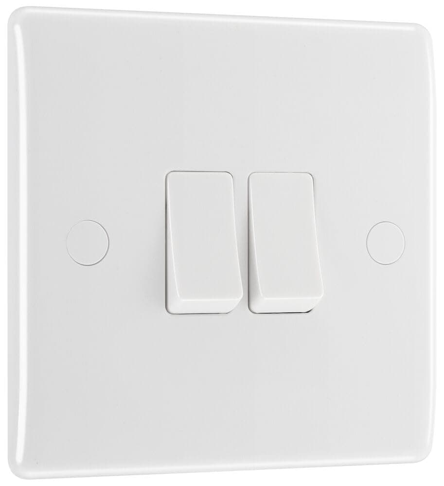 BG Electrical Double 2-Way Light Switch
