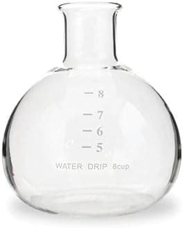 Yama Glass Replacement Bottom Beaker for 8-Cup Cold Brew Coffee Maker – Clear Borosilicate Glass, Compatible with Yama Cold Brew Towers