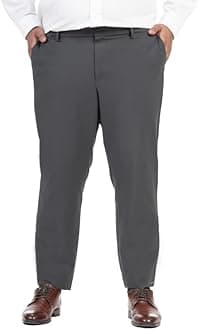 The Pant Project Stretchable Formal Pants for Plus Size Men | Stylish Slim Fit Luxury PV Lycra Men's Wear Trousers for Office or Party | Mens Fashion Dress Trouser Pant