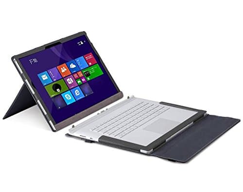 Surface Book 2 Case, Detachable Protective Folio Cover for 15 Inch Microsoft Surface Book 2 Sleeve with Kickstand (DO NOT for Book 3 Version) (for 15" Surface Book 2 with Kickstand, Grey)