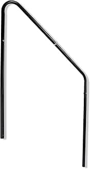 Assist Handrail for 4 Step RV Stairs, Hot Tub Steps, Outdoor Spa Step Ladder with Handrail,Portable Economy 5th Wheel Stair for Travel Trailer