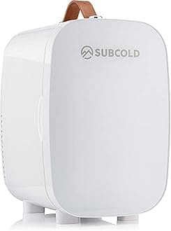 Subcold PRO6 Mini Fridge 6L / 8 Can – Quiet & Energy-Efficient, USB & AC Powered Small Fridges for Bedrooms, Car, Office, Travel | Portable Mini Fridge For Skincare, Beauty, Drinks & Snacks (White)