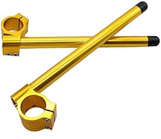 31mm 7/8" Motorcycle Aluminum CNC Regular Fork Tube Clip On Handlebar Replaceable Compatible with Universal Bike Cafe Racer