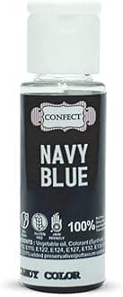 Confect Oil-Based Edible Candy Color – Navy Blue | Intense Food Color for Icing, Fondant & Cake Decoration | Vibrant & Bake-Stable Gel Colour | Vegan -25ml