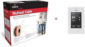 NuHeat nVent Floor Radiant Heat Cable N1C015, 120 V, 15 sq. ft.+ Home Programmable Thermostat AC0056