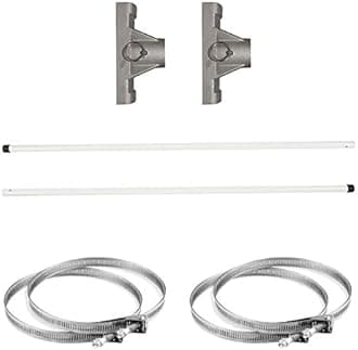 FFN Avenue Banner Mounting Kit, Street Light Pole Bracket Hardware for 36'' Wide Banners, Includes Brackets, Fiberglass Rods & Sturdy Mounts