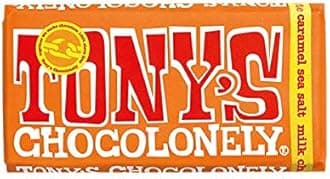 Tony's Chocolonely Milk Chocolate Caramel & Sea Salt Bar - 180g, 2 Pack