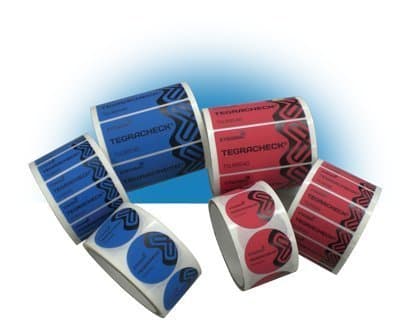Tegracheck Red 50 x 20mm Total Transfer Tamper Evident Security Labels