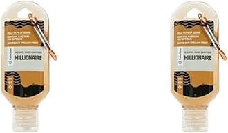 Palm Safe Millionaire Alcohol Hand Sanitiser 60 ml Clip Bottles (Pack of 2)