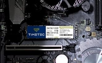 Timetec 1TB SSD 3D NAND QLC SATA III 6Gb/s M.2 2280 NGFF Read Speed Up to 550MB/s SLC Cache Performance Boost Internal Solid State Drive for PC Computer Laptop and Desktop (1TB)
