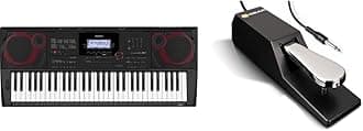 Casio 61-Key Portable Keyboard (CT-X3000) and M-Audio SP-2 Sustain Pedal