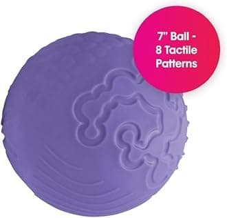 Edushape Texture-iffic Sensory Ball for Baby - 7" Baby Ball for Kids with 8 Sections of Different Tactile Patterns