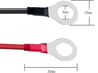 XT60i to O Ring Terminal Cable，More Than 8A，12AWG Extension Cable XT60i Female to O Ring Connector XT60i-f for Lipo Batterie (12AWG-(10FT))