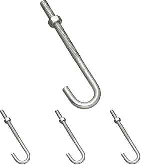 National Hardware N232-926 2195BC J Bolt in Zinc Plated (Pack of 4)