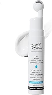 Chemist At Play Under Eye Cream with 2% Revital Eye & Quinoa Extract|Reducing Dark Circles, Puffiness, Wrinkles, Crows Feet|Plant-Based Ceramides|100% Vegan|Cooling Gel & Roller for Men & Women|15g
