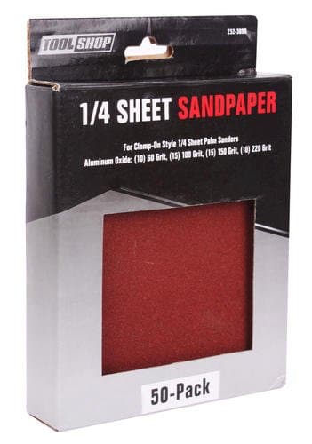 1/4 Sheet Sandpaper - 50 Pack