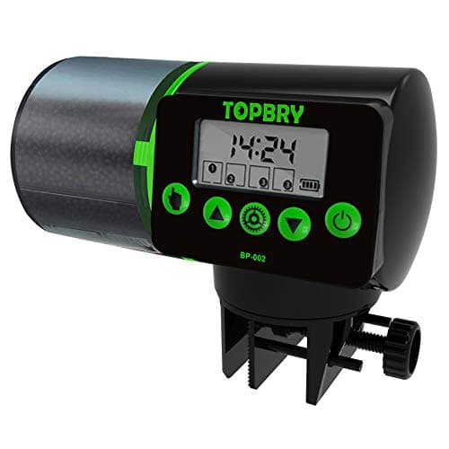 TOPBRY Automatic Fish Feeder, Digital Auto Fish Turtle Feeder for Aquarium and Fish Tank, Timer Fish Feeder Fish Food Dispenser