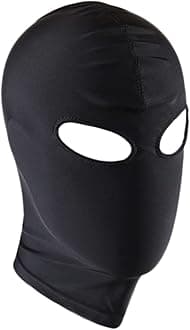 Unisex Leather Full Cover Face Mask Elastic Breathable Cosplay Costumes Open Eyes Mouth Headgear