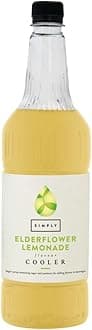 Simply Elderflower Lemonade Cooler, Suitable for Vegans, Beverage Syrup for Cocktails, Mocktails & Lemonades (1 Litre)