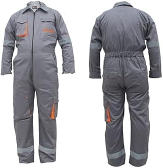 Men's Coveralls Boiler suit Overalls for Warehouse Garages Workers Heavy Duty Grey - Black - Blue