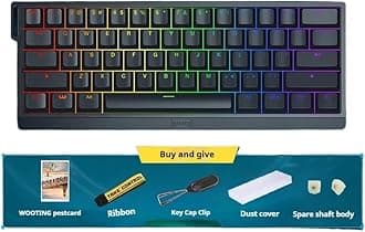 Wooting 60HE Custom Magnetic Mechanical Gaming Keyboard Wired Lightweight PBT Keycap Compatible With Electronic Sports And Laptop Gaming(60HE)