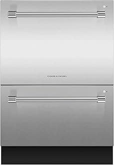 Series 9 Contemporary Double DishDrawer Dishwasher, Fisher & Paykel Built-In Dishwashers - DD24DV2T9 N Professional Tall Stainless Steel Dishwasher Machine, Two Large Independent Half Load Drawers