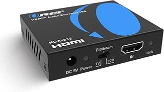 OREI 4K 18G HDMI Audio Extractor Converter - SPDIF + 3.5mm Output – HDMI 2.0 & HDCP 2.2 - Dolby Digital/DTS Passthrough CEC, HDR, Dolby Vision, HDR10 Support (HDA-912)