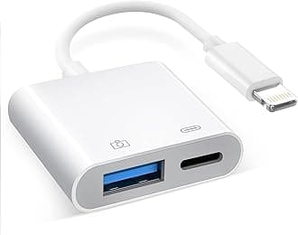 [Apple MFi Certified] Lightning to USB 3.0 Camera Adapter with Charging Port, High Speed OTG Adapter for iPhone iPad, Support SD Card Reader, 4K Video Transfer, MIDI Keyboard, Mic, Flash Drive, Mouse