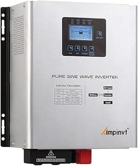 Ampinvt 1200W Pure Sine Wave Inverter with AC Charger, DC 12V to AC 120V Output,UPS Backup Power Low Frequency Inverter for Lithium, Sealed,AGM, Gel,and Flooded Batteries