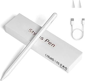 Stylus Pens for Touch Screens, Universal Fine Point iPad Pencil with Magnetic Adsorption Compatible with iPhone/iPad/Samsung/Android/Tablet & Other Touch Screens (White)