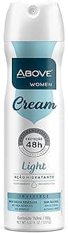 ABOVE Cream Light - 48 Hours Antiperspirant Deodorant for Women - Notes of Passion Fruit - Dry Spray Protects Against Sweat and Body Odor - Delivers Moisturizing Sensations - Alcohol Free - 3.17 oz