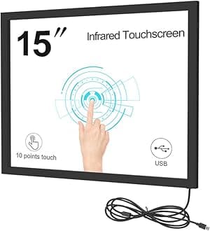 GreenTouch 15 inch 10 Point Infrared Touch Screen Overlay for Touch Monitor