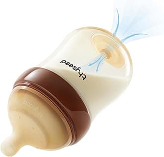 Thyseed PPSU Anti-Colic Baby Bottle, Breast-Like Slow Flow Nipple for Breastfed Babies (1m+), 5 oz/160 mL, 1 Pack