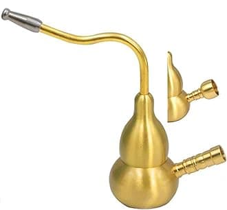 BETEAM Portable Hookahs Mini Hookah Set Brass Shisha Gourd Bongs Water Pipe for Smoker Father Boyfriend Gifts -02 Stainless steel filter