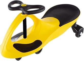 Wiggle Car - Ride on Toy for Ages 3 and Up - Toddler Ride on Toys with no Batteries, Gears or Pedals Just Twist, Wiggle, and Go by Lil’ Rider (Yellow)