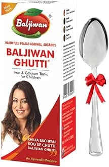 Ghutti Calcium & Iron Rich Tonic Syrup for Growing Children Teething Problems 100 ML Pack of 1 for Overall Child Development/Ayurvedic Medicine/Natural Safe Nector of Life for Babies