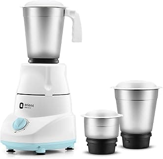 Orient Electric Kitchen Kraft MGKK50B3 500-Watt Mixer Grinder with 3 Jars (White)
